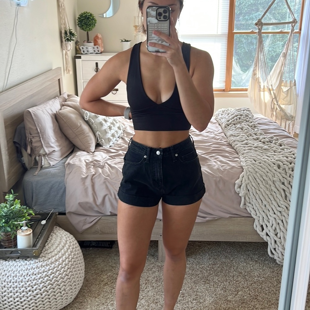 wild fable black jean shorts